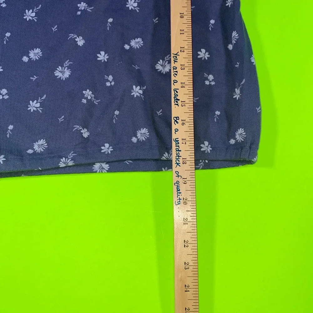OshKosh B'gosh Girls 14 14A‎ Blue Floral Waffle Knit Hoodie